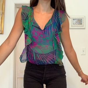 Tropical Print Top by Express